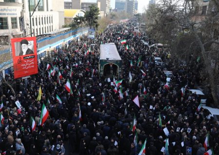 مراسم تشییع فرماندهان شهید و جمعی از شهدای جنگ رمضان